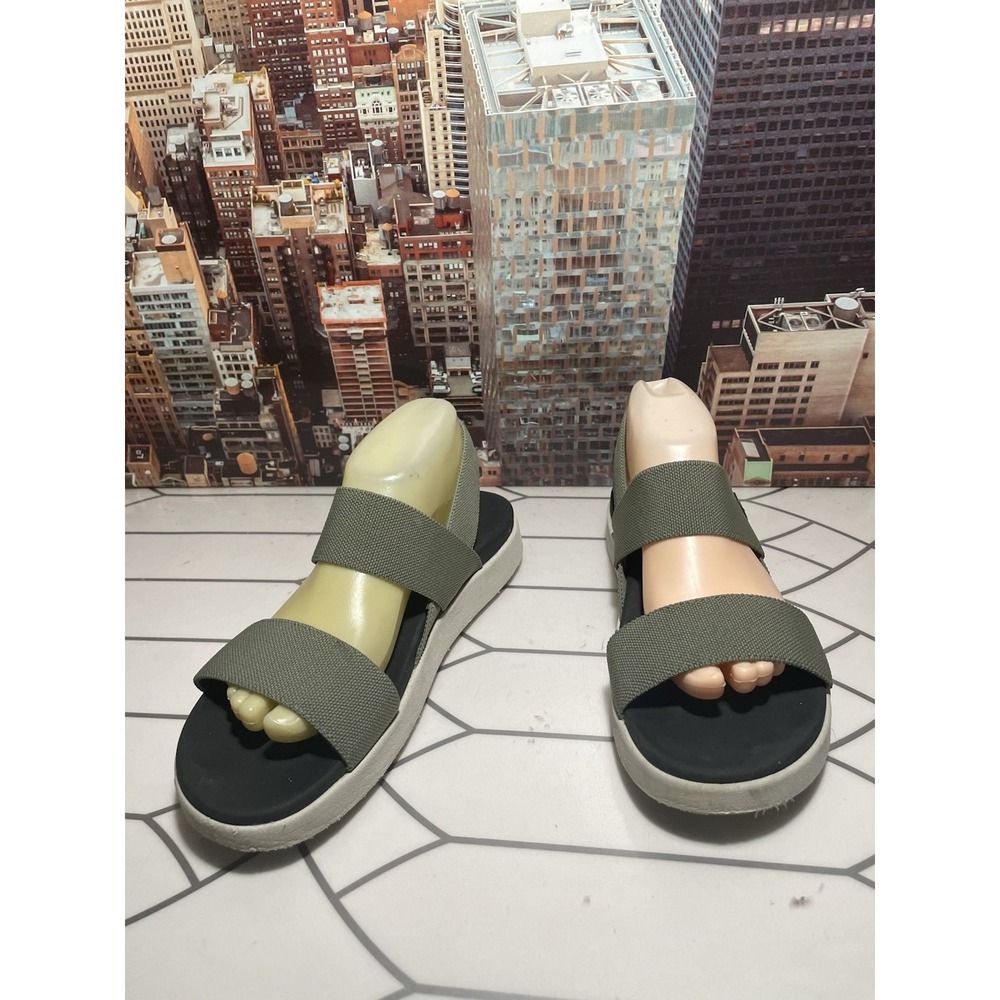 Keen Womens 9.5 Elle Backstrap Sandals Shoes Green Platform Wedge Casual Comfort - Picture 3 of 15